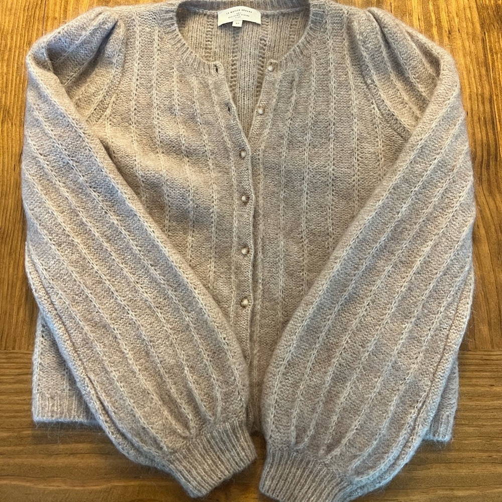 Sezane Amance Cardigan Light Beige - Size XS